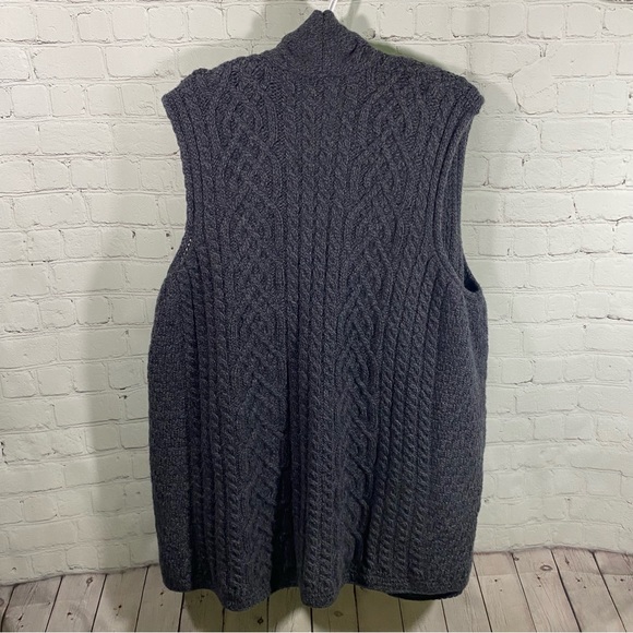 Kilronan Knitwear Ireland Merino Wool Long Sweater Vest XXL - Picture 3 of 9